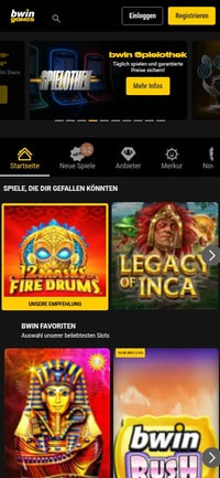 bwin Slots in der mobilen Ansicht