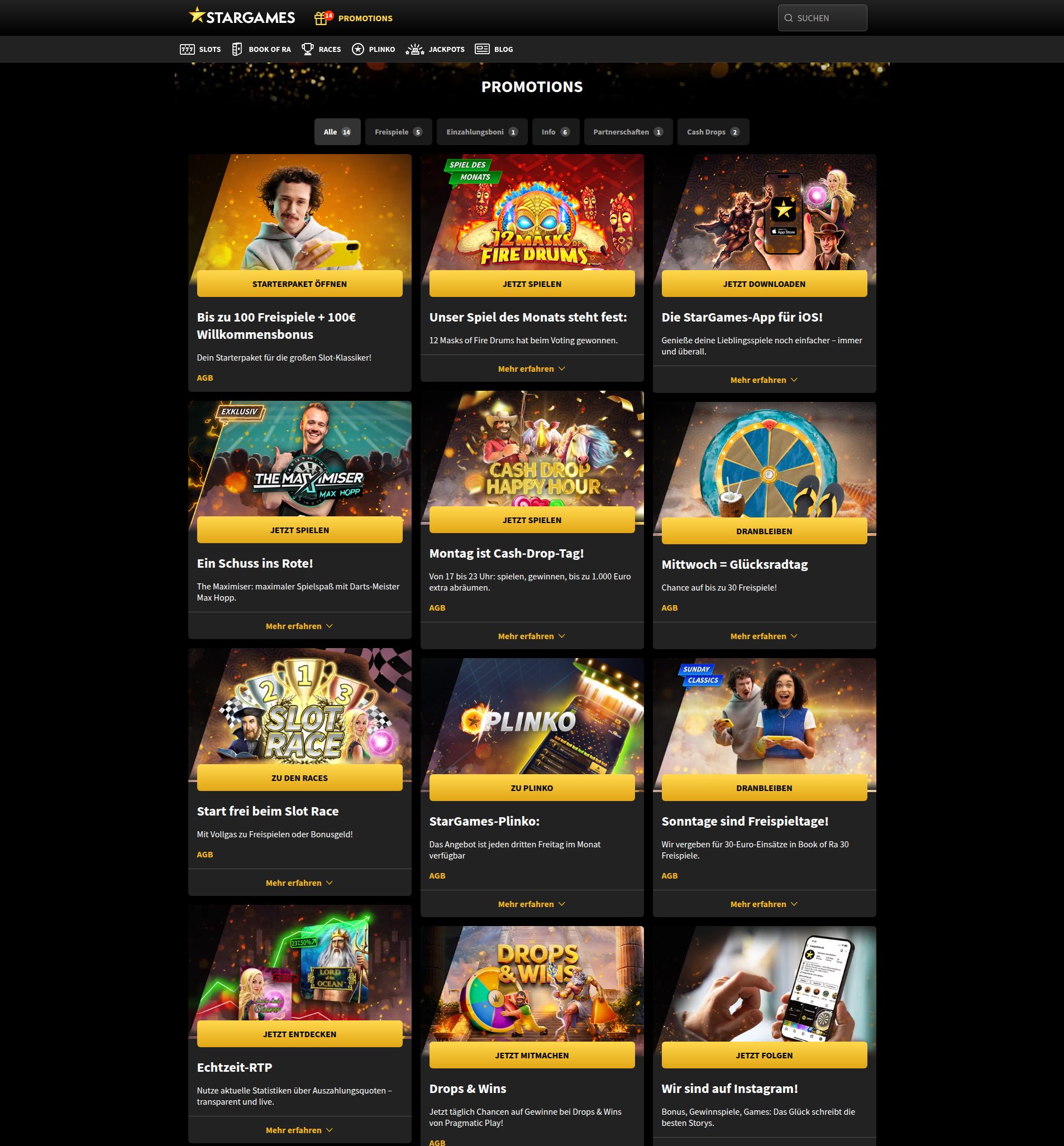 14 Promotions, Slot Races, Drops & Wins