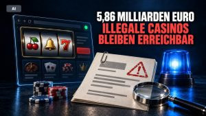 5,86 Milliarden Euro: illegale Casinos bleiben erreichbar