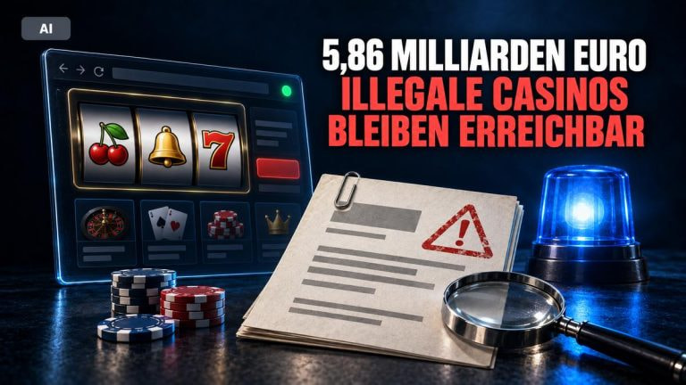 5,86 Milliarden Euro: illegale Casinos bleiben erreichbar