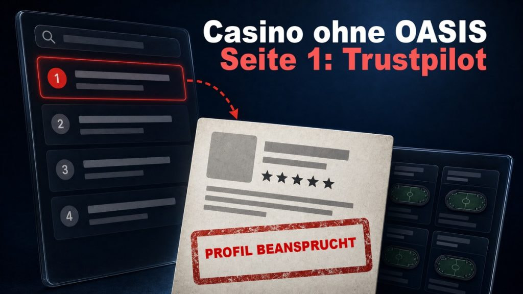 Wer „Casino ohne OASIS“ sucht, landet auf Seite 1 bei Trustpilot
